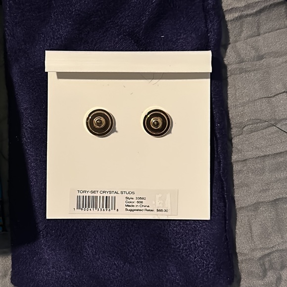 Dark Purple/Red Tory Burch Earrings - Picture 3 of 3